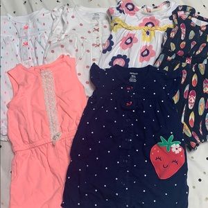 Baby Girl Romper Bundle 6pieces 9-12months